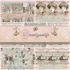 Handmade Journals Vintage Shabby Chic Scrapbook Paper Collection