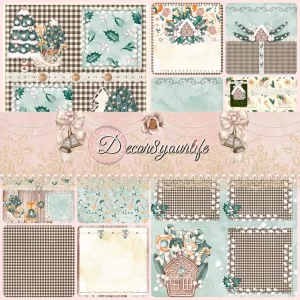 CUTE Scrapbook Paper Pack A Country Christmas