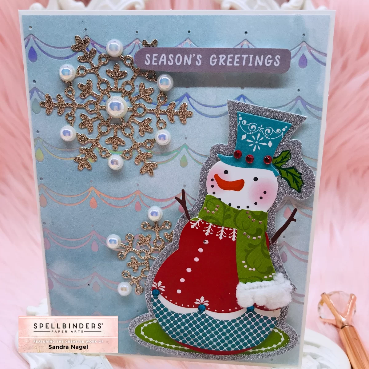 1.25 Christmas Card with Cute Snowman Gifts