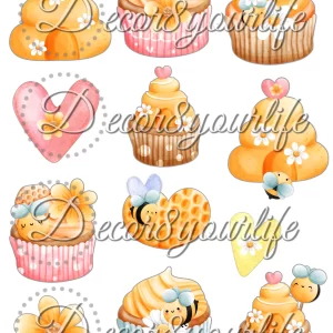 Printable Fussy Cuts for Cute Hunny Bee Collection