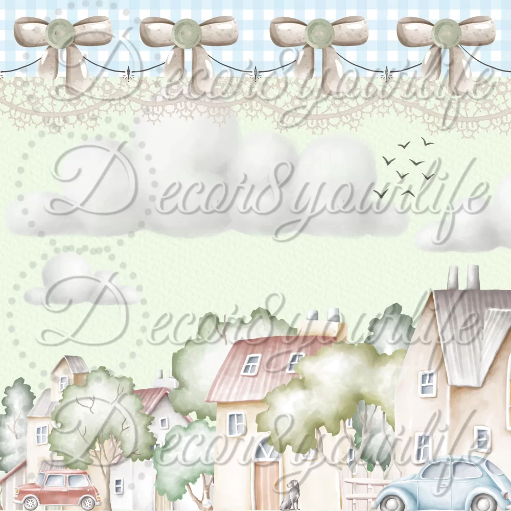 DIGITAL SCRAPBOOK PAPER COUNTRY COTTAGE
