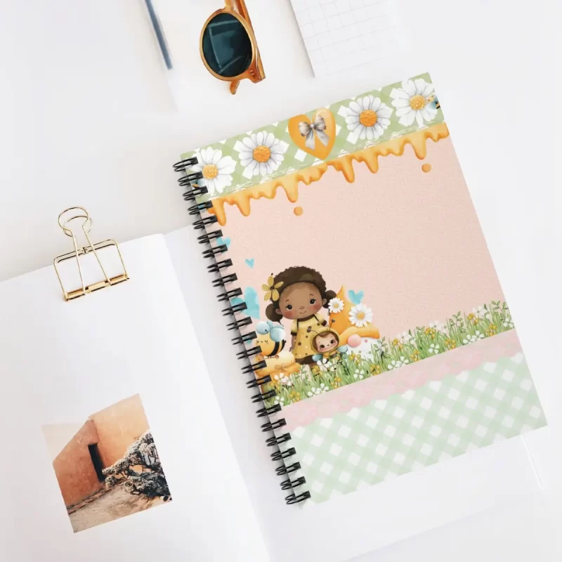 cute spring theme notebook black girl