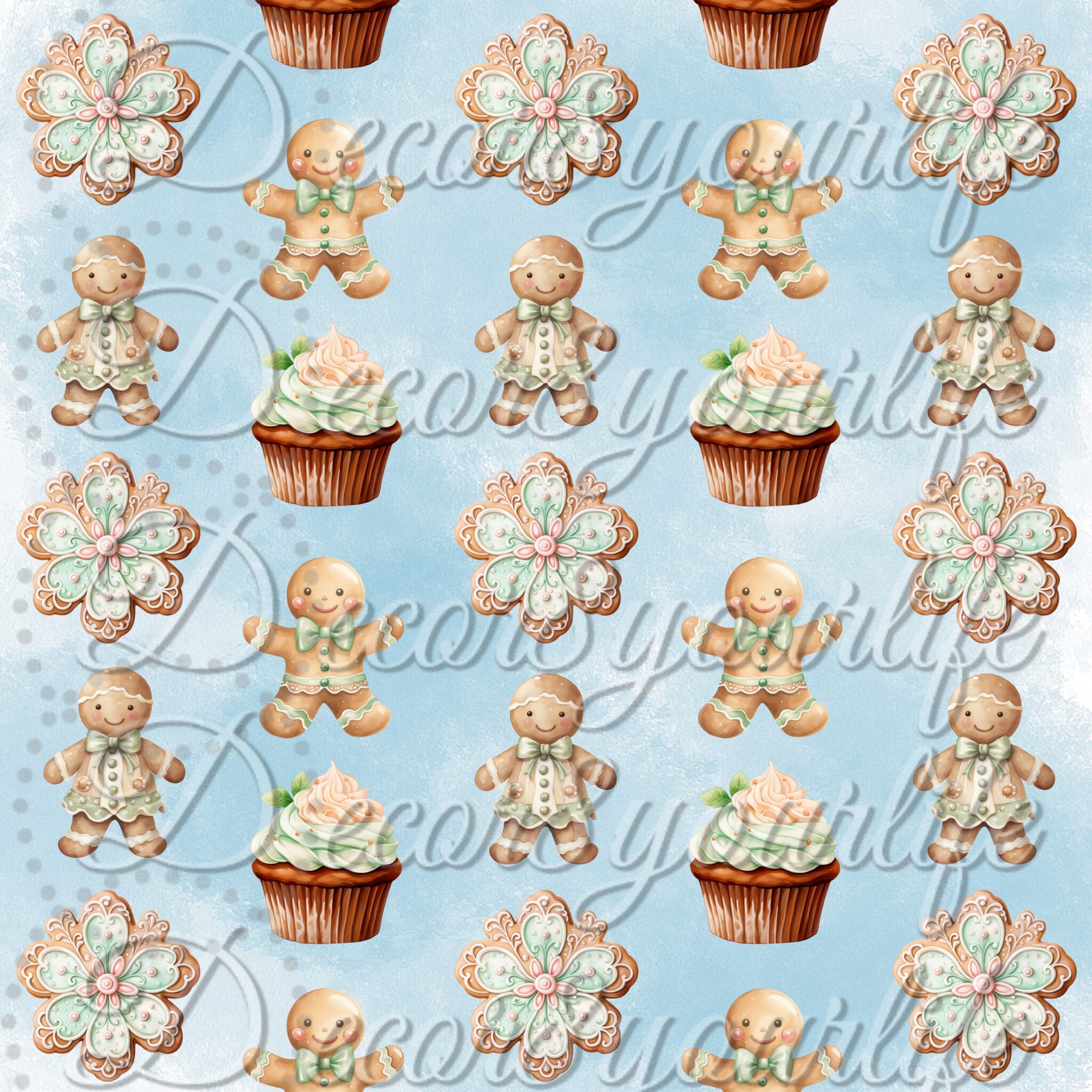 A Gingerbread Christmas Instant Download Paper Collection